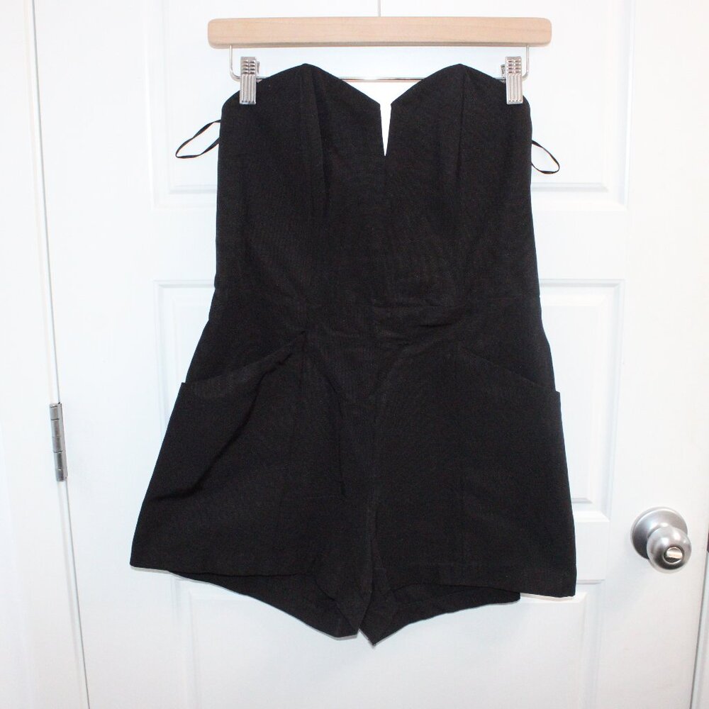 H&M Black Strapless Romper